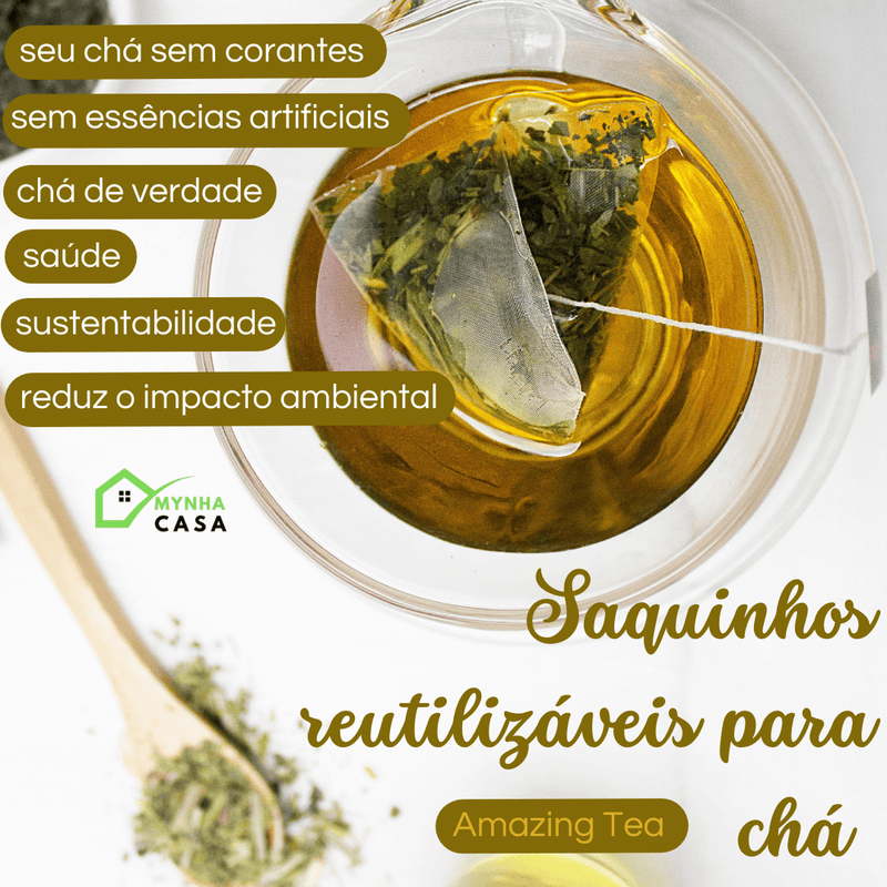 Amazing tea - saquinhos reutilizáveis para chá