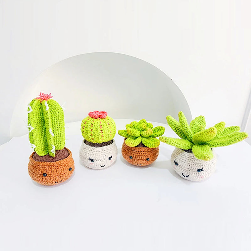 Kit Crochê Completo Materiais e Passo a Passo Amigorumi Cactus