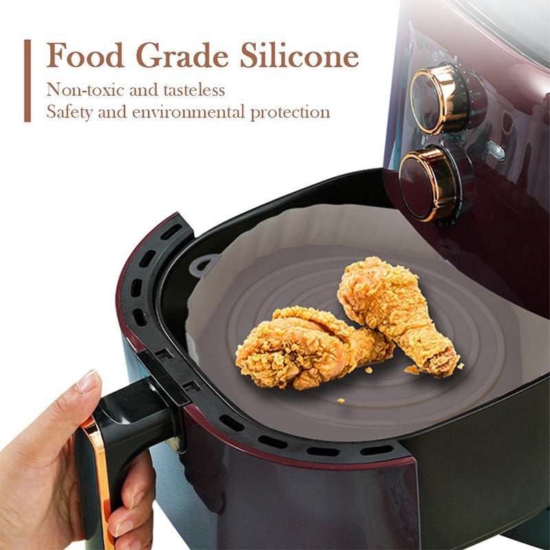 Assadeira de Silicone para Airfryer - Reutilizavel e Antiaderente